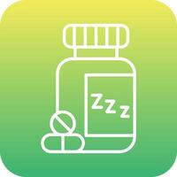 sovande piller vektor ikon