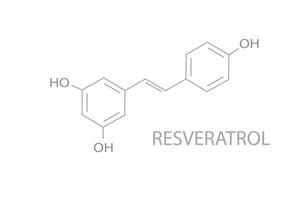 resveratrol molekyl skelett- kemisk formel vektor