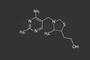 Thiamin molekular Skelett- chemisch Formel vektor