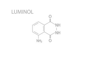 luminol molekyl skelett- kemisk formel vektor