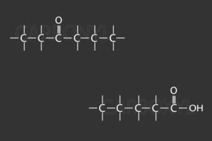 Carbonyl oder Carboxyl molekular Skelett- chemisch Formel vektor