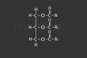 Triglycyrid molekular Skelett- chemisch Formel vektor