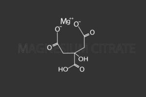 Magnesium Zitrat molekular Skelett- chemisch Formel vektor