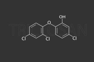 Triclosan molekular Skelett- chemisch Formel vektor