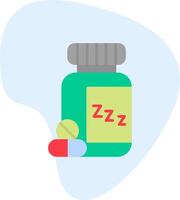 sovande piller vektor ikon