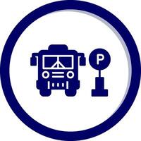 Bus Parkplatz Vektor Symbol