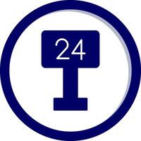 24-Stunden-Vektorsymbol vektor