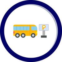 buss parkering vektor ikon