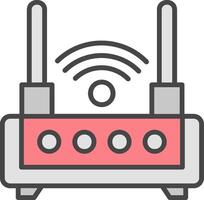 WLAN-Router-Vektorsymbol vektor