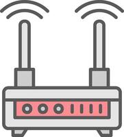 WLAN-Router-Vektorsymbol vektor