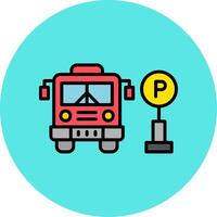 Bus Parkplatz Vektor Symbol