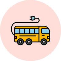elektrisk buss vektor ikon