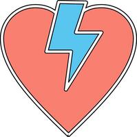 brutet hjärta vektor ikon