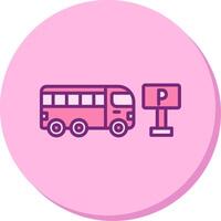 Bus Parkplatz Vektor Symbol