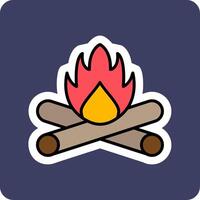 Lagerfeuer-Vektor-Symbol vektor