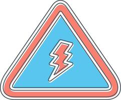 elektrisch Achtung Zeichen Vektor Symbol