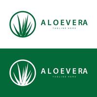 Aloe vera Logo kosmetisch Design einfach Grün Pflanze Gesundheit Symbol Vektor Illustration