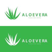 Aloe vera Logo kosmetisch Design einfach Grün Pflanze Gesundheit Symbol Vektor Illustration