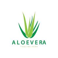 Aloe vera Logo kosmetisch Design einfach Grün Pflanze Gesundheit Symbol Vektor Illustration