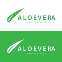 Aloe vera Logo kosmetisch Design einfach Grün Pflanze Gesundheit Symbol Vektor Illustration