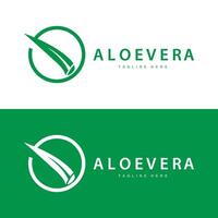 Aloe vera Logo kosmetisch Design einfach Grün Pflanze Gesundheit Symbol Vektor Illustration