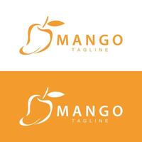 frisch Mango Grafik Design Illustration Vorlage Obst Garten Pflanze Mango Logo vektor