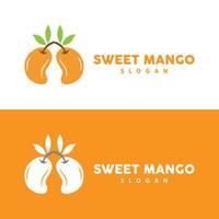 frisch Mango Grafik Design Illustration Vorlage Obst Garten Pflanze Mango Logo vektor