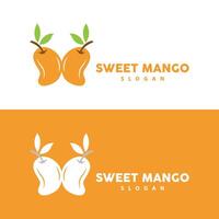 färsk mango grafisk design illustration mall frukt trädgård växt mango logotyp vektor