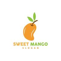 frisch Mango Grafik Design Illustration Vorlage Obst Garten Pflanze Mango Logo vektor