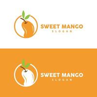 frisch Mango Grafik Design Illustration Vorlage Obst Garten Pflanze Mango Logo vektor