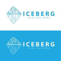 isberg logotyp, antarctica logotyp design, enkel natur landskap vektor illustration mall