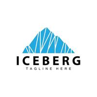 Eisberg Logo, Antarktis Logo Design, einfach Natur Landschaft Vektor Illustration Vorlage