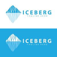 isberg logotyp, antarctica logotyp design, enkel natur landskap vektor illustration mall