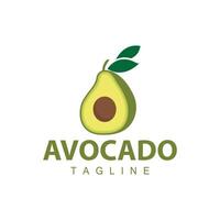 frisch Avocado Garten Avocado Logo Illustration Design einfach Vorlage Produkt branding vektor