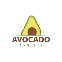 frisch Avocado Garten Avocado Logo Illustration Design einfach Vorlage Produkt branding vektor