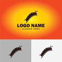 larv logotyp vektor konst ikon grafik för företag varumärke ikon larv logotyp mall