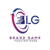 lg Brief Logo Design. Vektor Logo Design zum Geschäft.