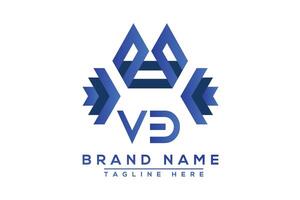 Brief vb Blau Logo Design. Vektor Logo Design zum Geschäft.