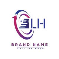 lh Brief Logo Design. Vektor Logo Design zum Geschäft.