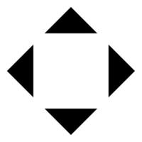 fyra pilar pekande från de Centrum symbol plats ikon svart Färg vektor illustration bild platt stil