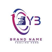 yb Brief Logo Design. Vektor Logo Design zum Geschäft.