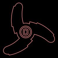 Neon- Messer zum Fleisch Schleifer Fleischwolf Hubschrauber Zubehörteil schonen Komponente Teil rot Farbe Vektor Illustration Bild eben Stil