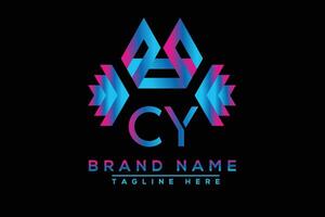 cy brev logotyp design. vektor logotyp design för företag.