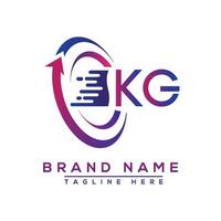 kg Brief Logo Design. Vektor Logo Design zum Geschäft.