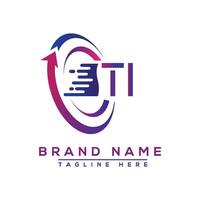 ti Brief Logo Design. Vektor Logo Design zum Geschäft.