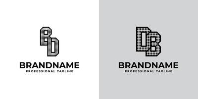 brev bd och db punkt monogram logotyp, lämplig för företag med bd eller db initialer vektor