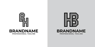 Briefe bh und hb Punkt Monogramm Logo, geeignet zum Geschäft mit bh oder hb Initialen vektor