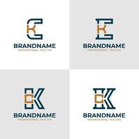 elegant Briefe ck und kc Monogramm Logo, geeignet zum Geschäft mit ck oder kc Initialen vektor