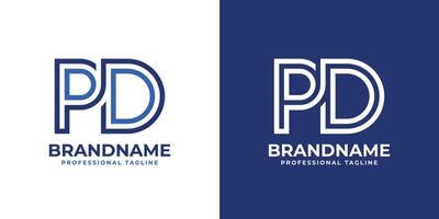brev pd linje monogram logotyp, lämplig för företag med pd eller dp initialer vektor