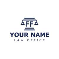 Briefe ff legal Logo, geeignet zum Rechtsanwalt, legal, oder Gerechtigkeit mit ff Initialen vektor